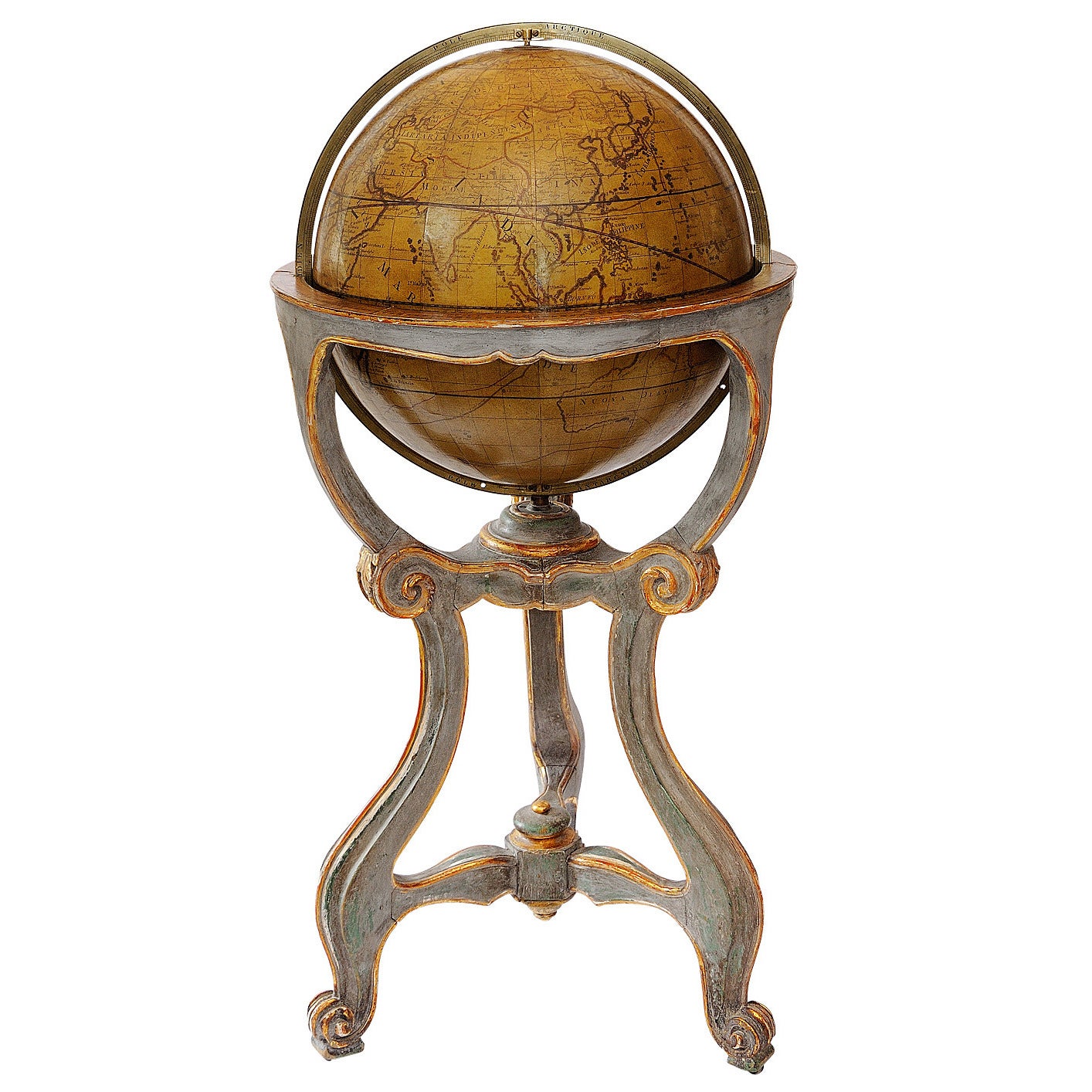 Italian Large Scale Mid-18th Century, Library Globe Stand, circa 1760 For Sale