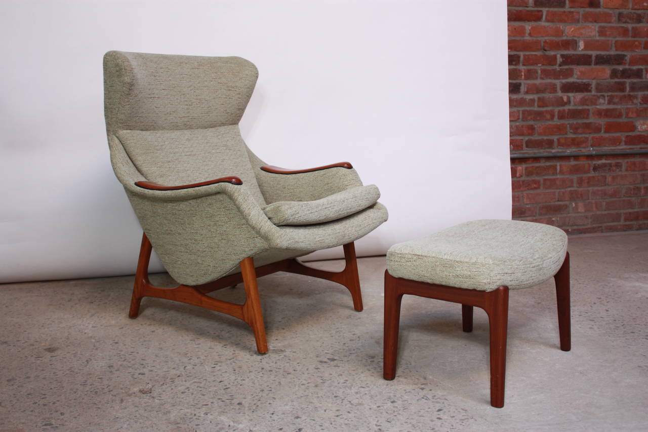 B.J. Hansen Norwegian Lounge Chair and Ottoman 1