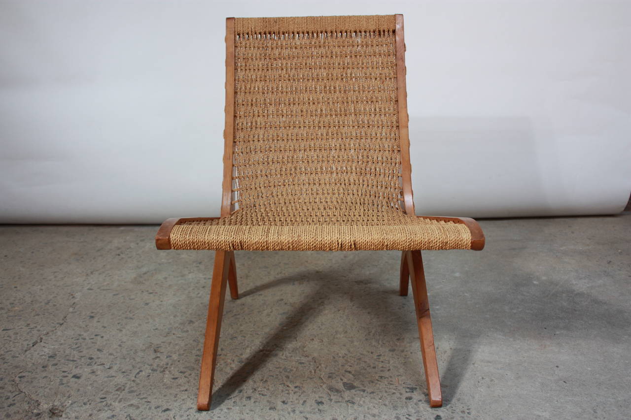 American Scandinavian Rope Side Chair