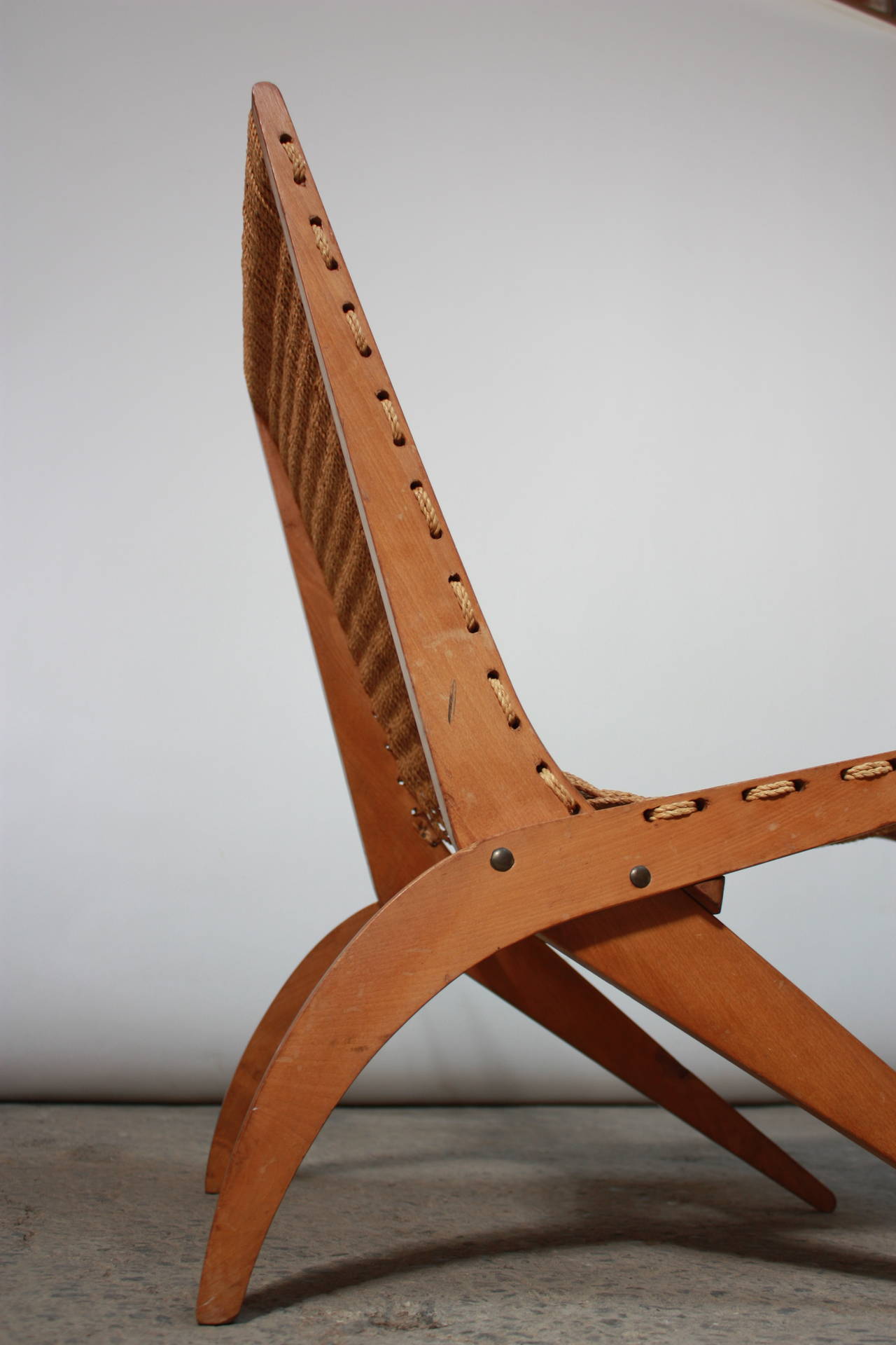 Woven Scandinavian Rope Side Chair