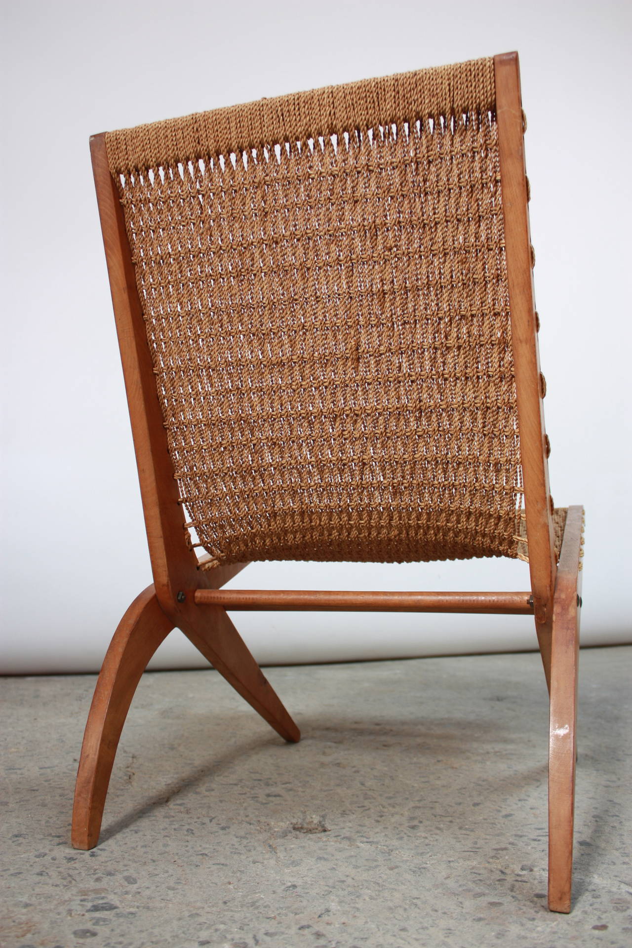 Scandinavian Rope Side Chair In Good Condition In Brooklyn, NY