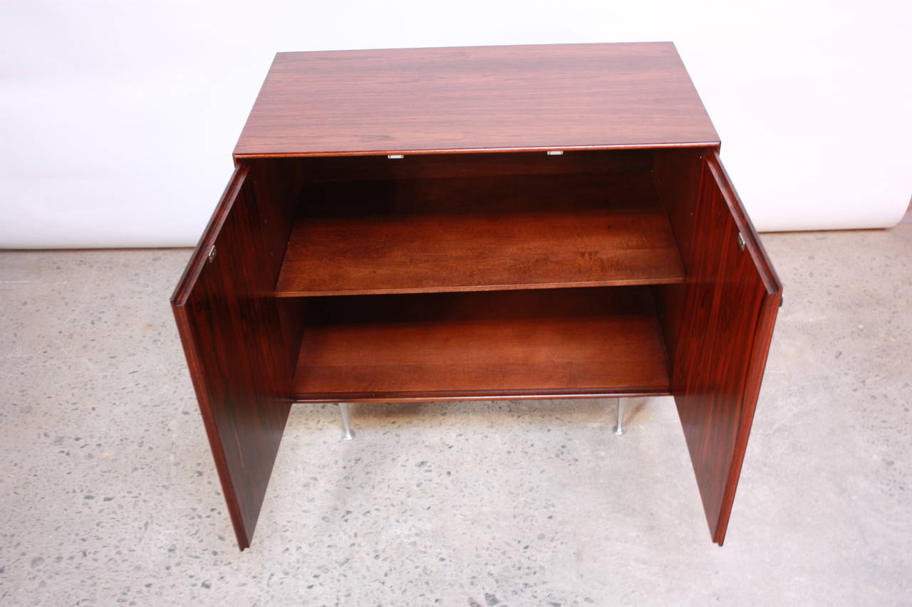 Polished George Nelson for Herman Miller 'Thin Edge' Rosewood Cabinet