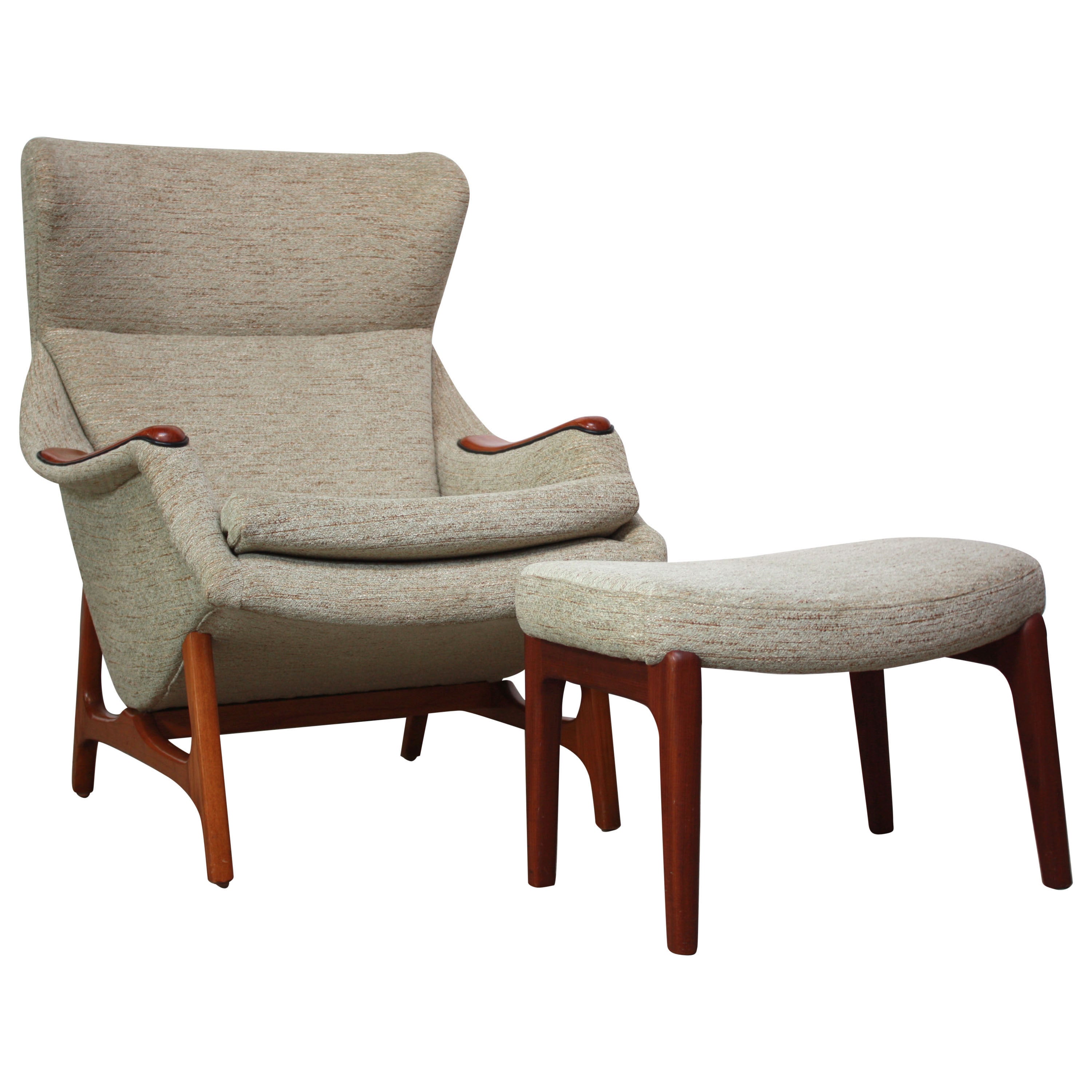B.J. Hansen Norwegian Lounge Chair and Ottoman