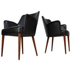 Pair of Singer and Sons Sculptural Armchairs