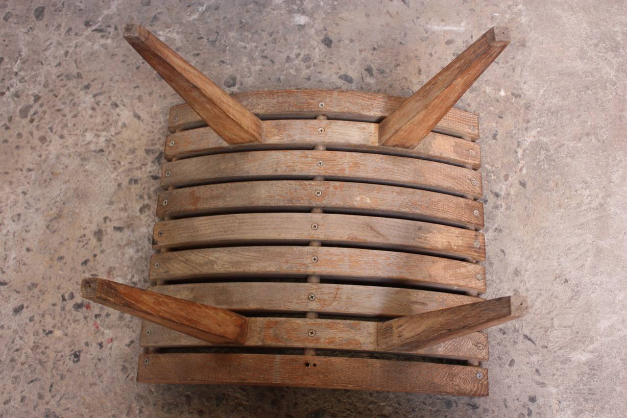 Mid-20th Century Oak Bench by Edward Durell Stone for Fulbright Furniture For Sale