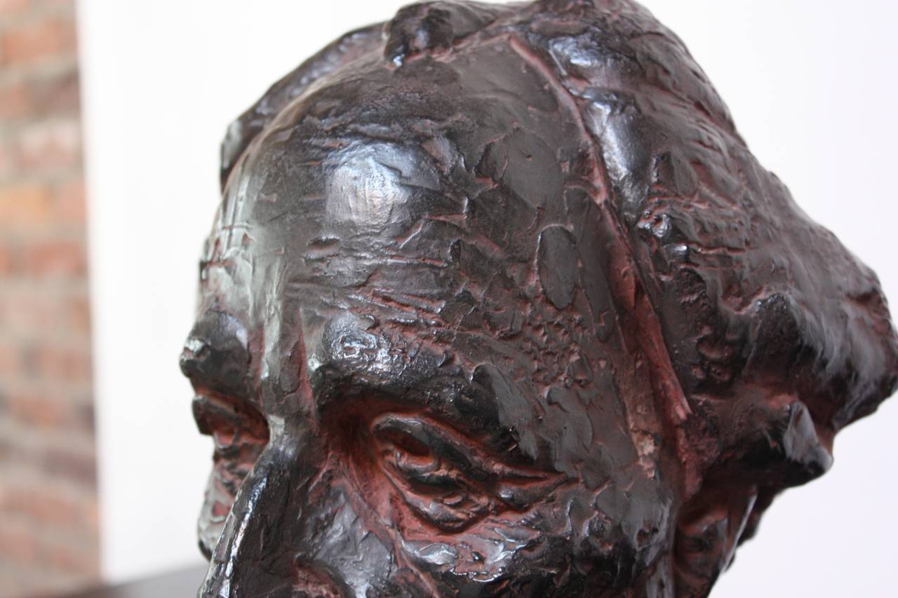 American Joseph Konzal Bust of Frank Lloyd Wright