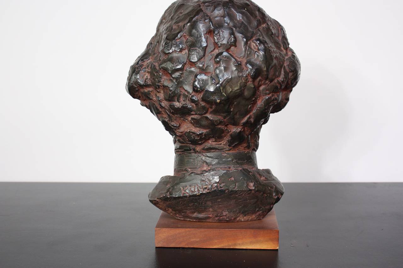 Mid-20th Century Joseph Konzal Bust of Frank Lloyd Wright