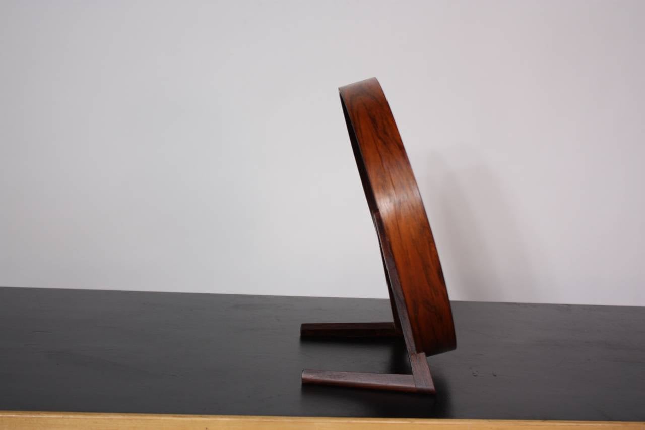 Swedish Rosewood Table Mirror by Uno and Östen Kristiansson for Luxus For Sale 2