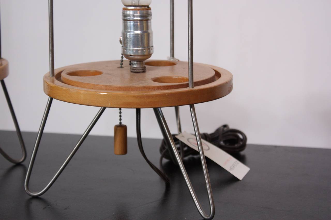 Mid-Century Modern Pair of Heifetz Table Lamps
