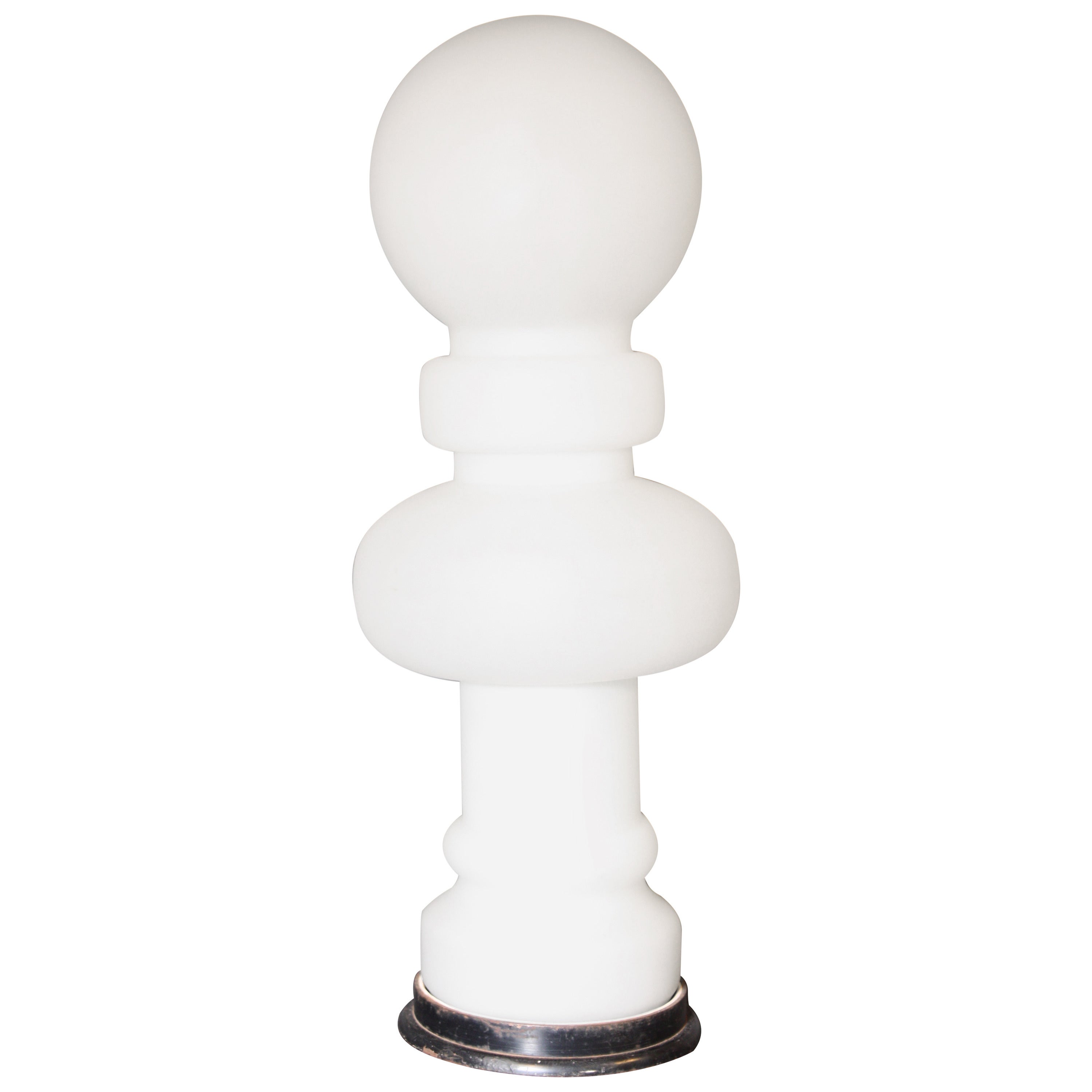 Cased Glass Lamp Attributed to Bobo Piccoli for Fontana Arte