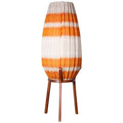 Danish Crocheted Lamp on Teak Base 7