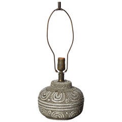 Vintage Design Technics Textured Ceramic Table Lamp