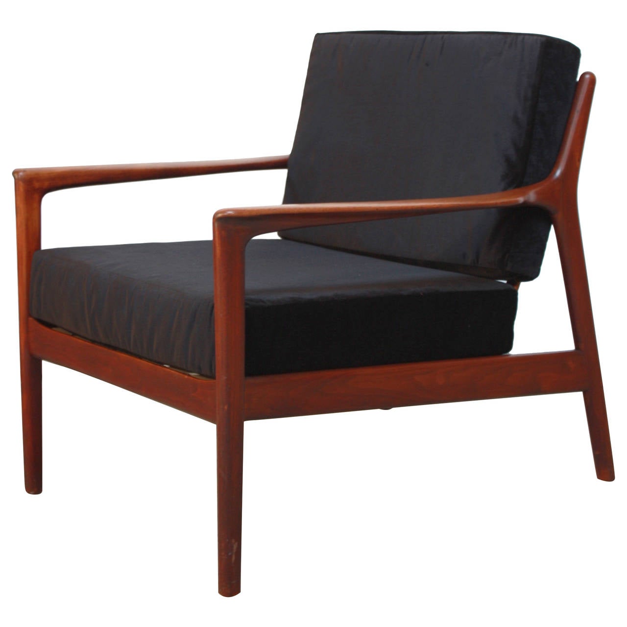 Danish Modern Lounge Chair In Velvet And Teak For Sale At Stdibs - Danish Modern Lounge Chair In Velvet And Teak danish modern lounge chair in velvet and teak for sale at stdibs - danish modern lounge chair in velvet and teak