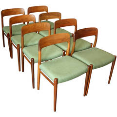 Set of Eight Niels O. Møller Teak Dining Chairs