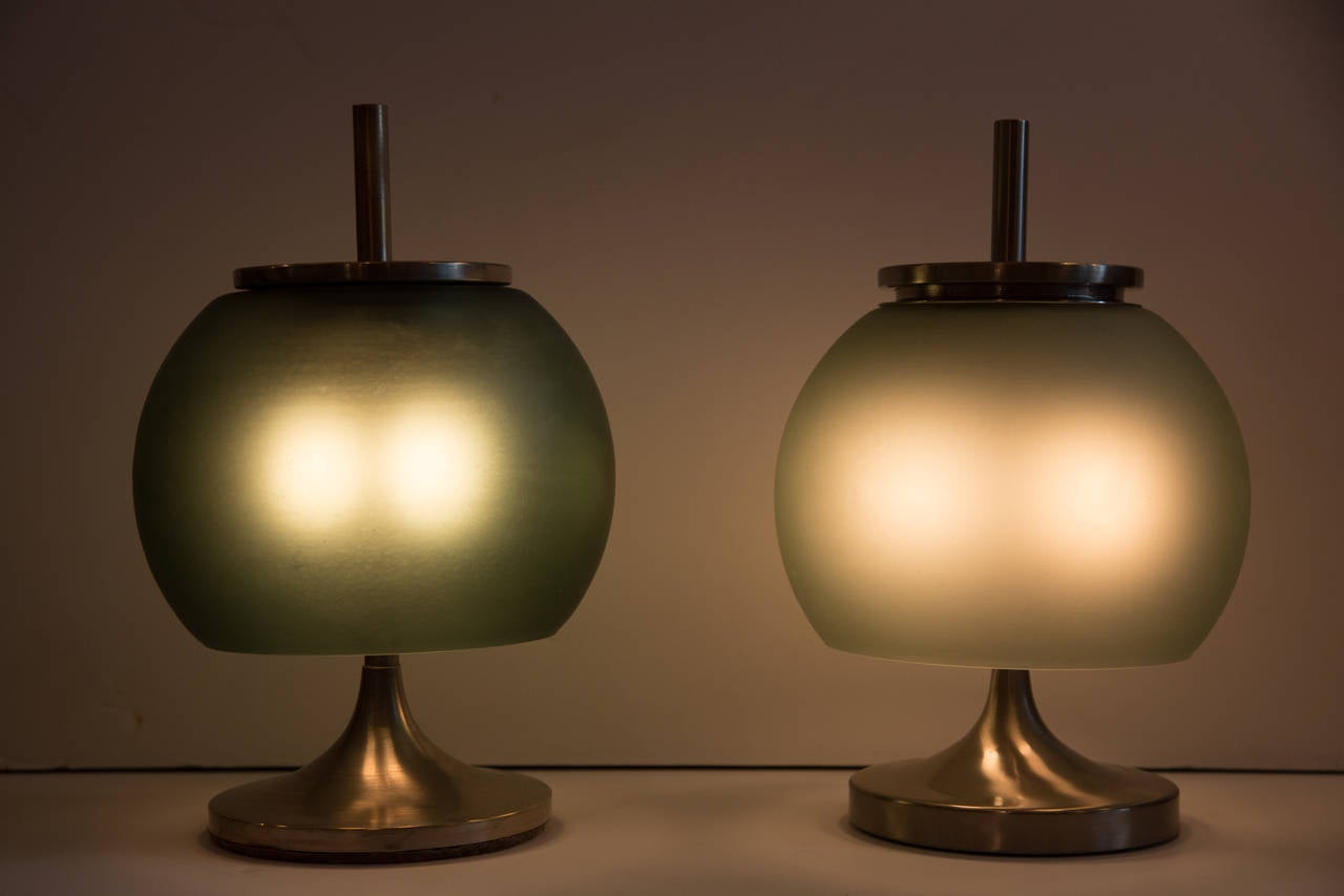 Brass 1960s Emma Gismondi Schweinberger 'Chi' Table Lamps for Artemide