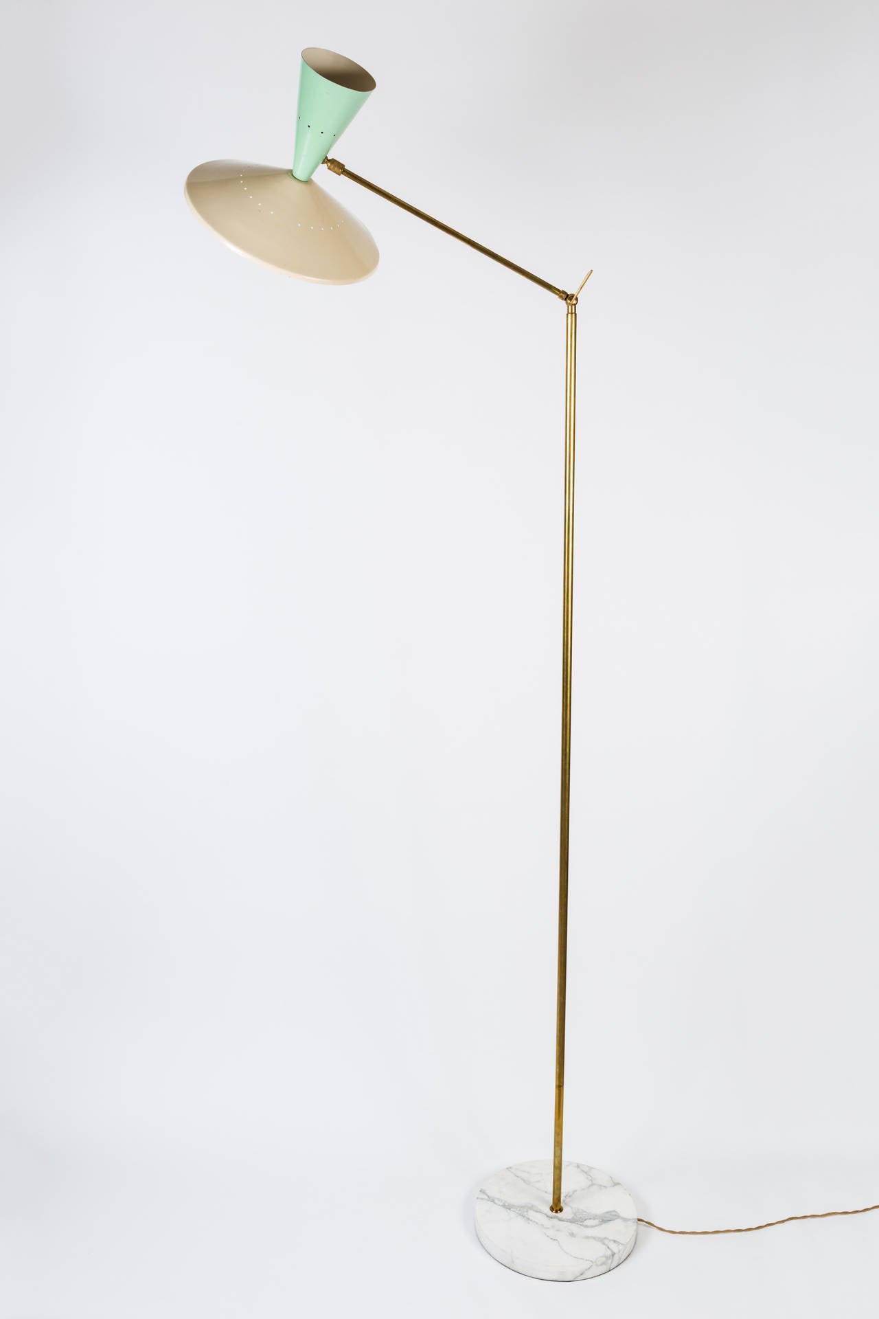 Mid-Century Modern Stilnovo Double-Cone Floor Lamp