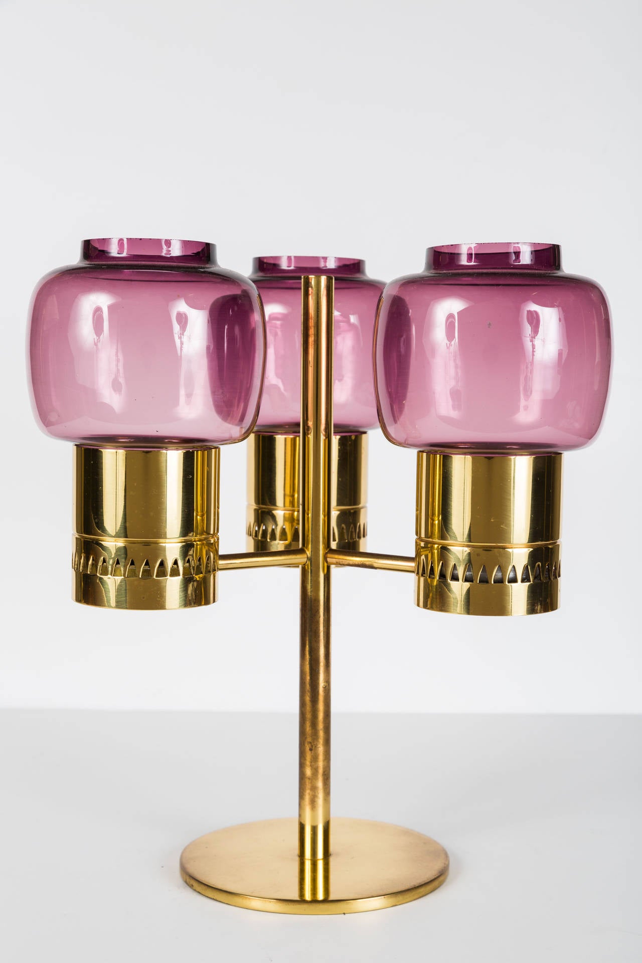 Scandinavian Modern Hans-Agne Jakobsson Three-Glass Candelabra