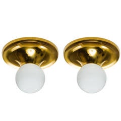 Pair of Gino Sarfatti Ceiling Lamps