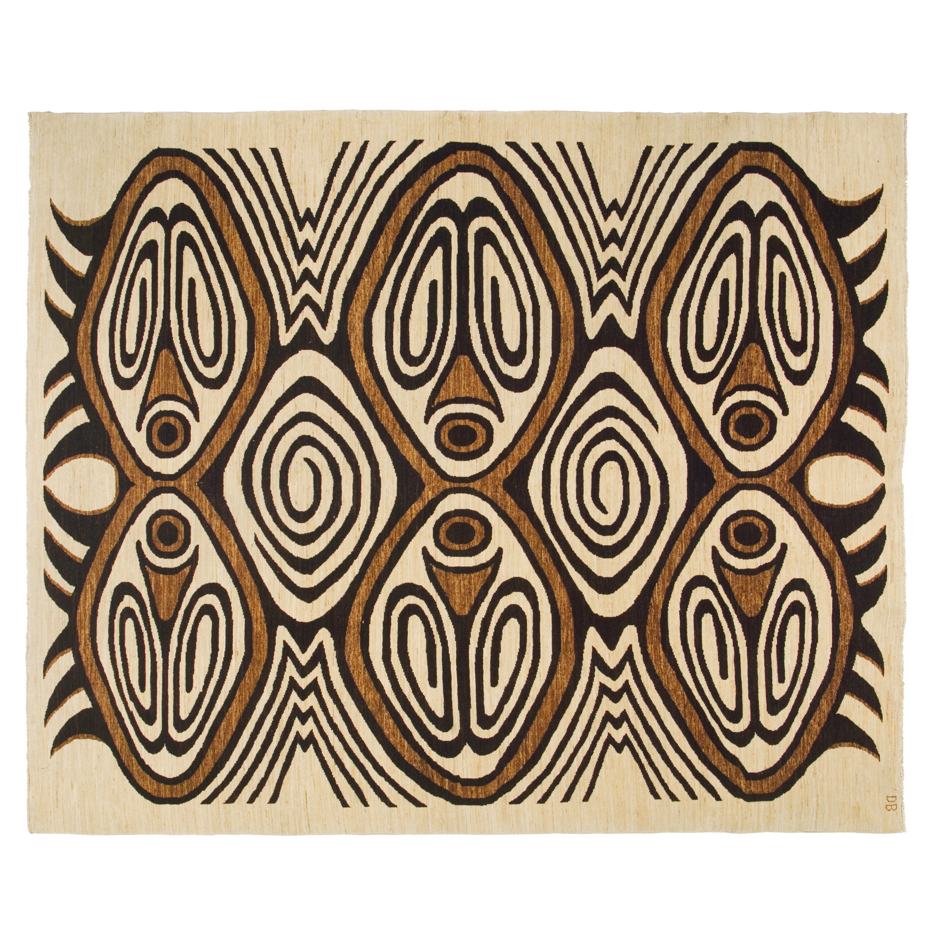 Masques Wool Handwoven Rug by Didier Benichou