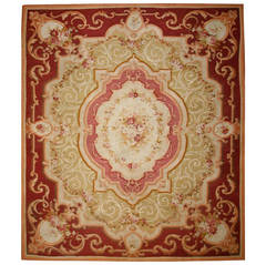 Exceptional Antique 19th Louis Philippe French Aubusson Rug