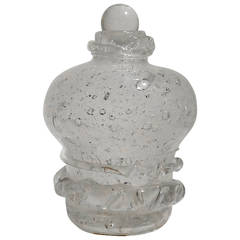 Georges Dumoulin, An Art Deco Bubble Glass Vase