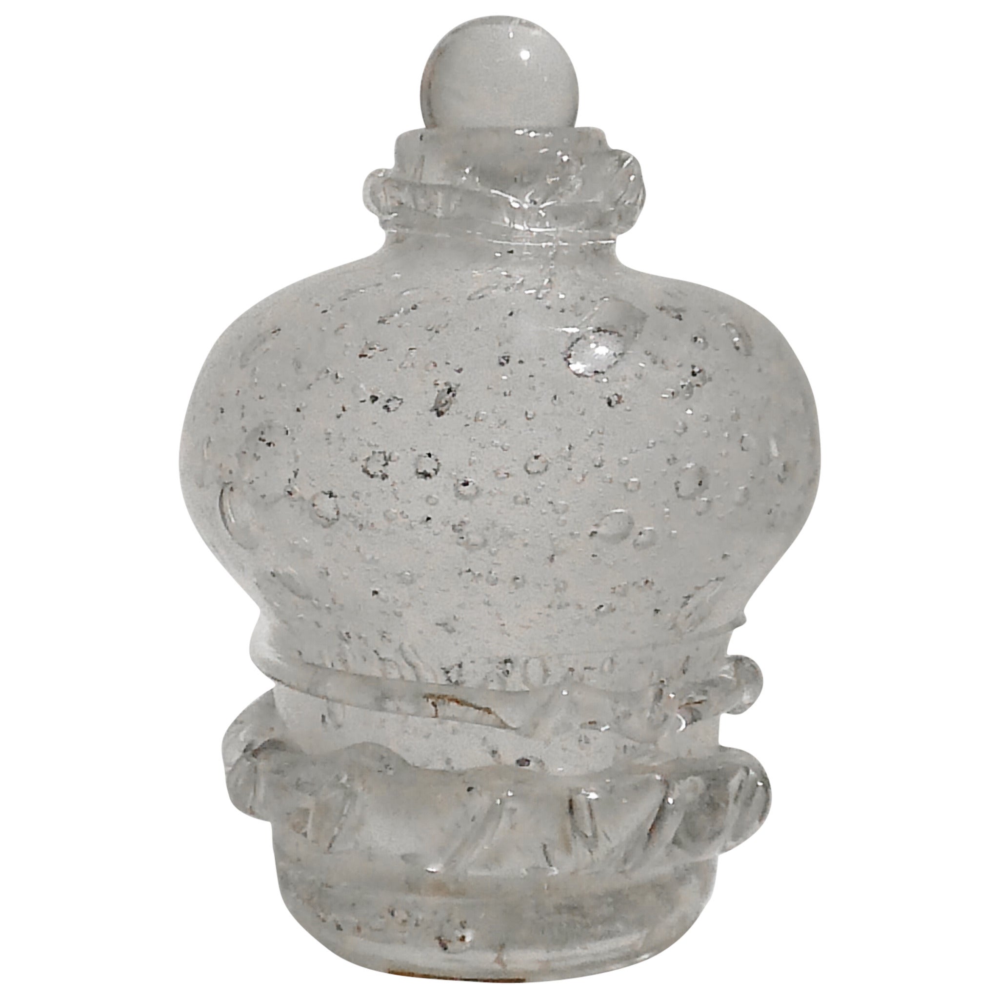 Georges Dumoulin, An Art Deco Bubble Glass Vase For Sale