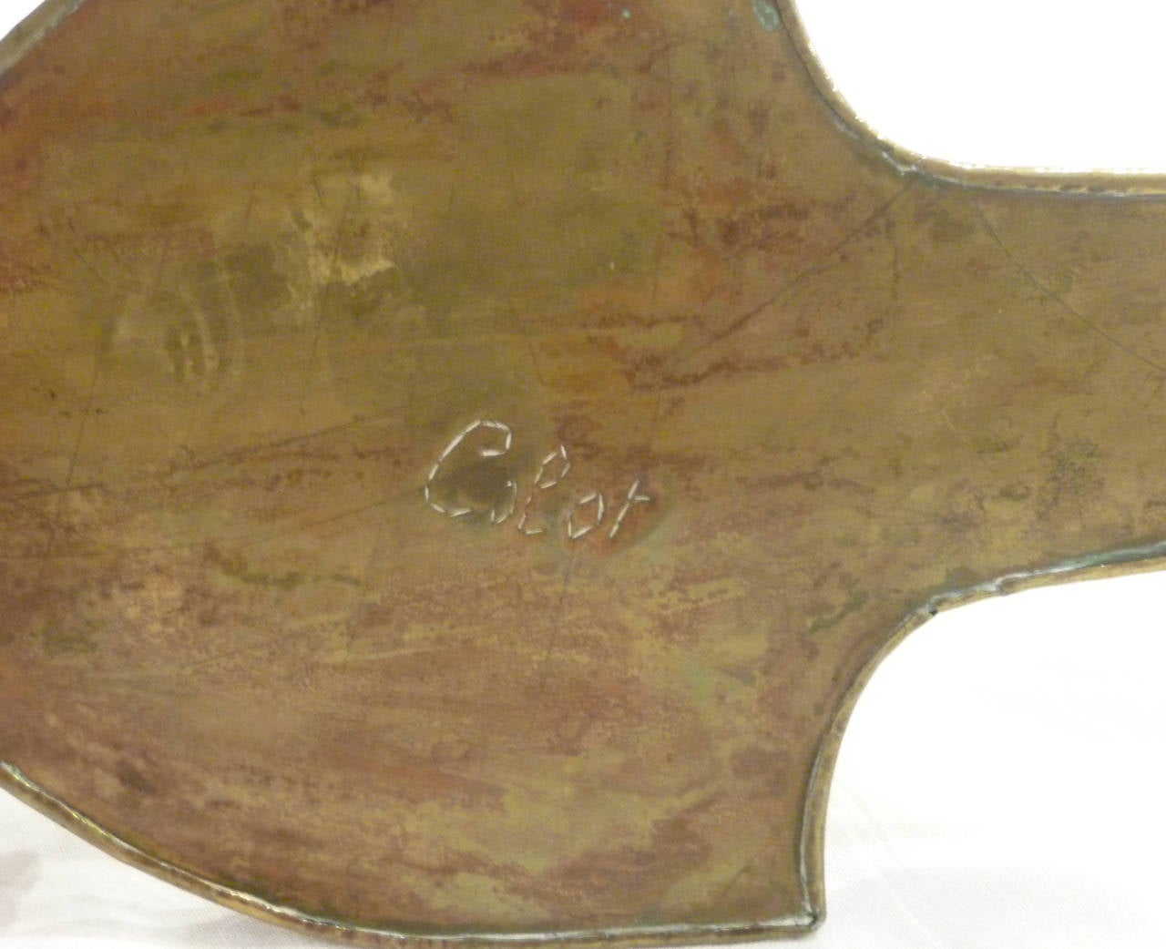 Belgian Camille Colot Art Nouveau Hand Mirror, Signed For Sale