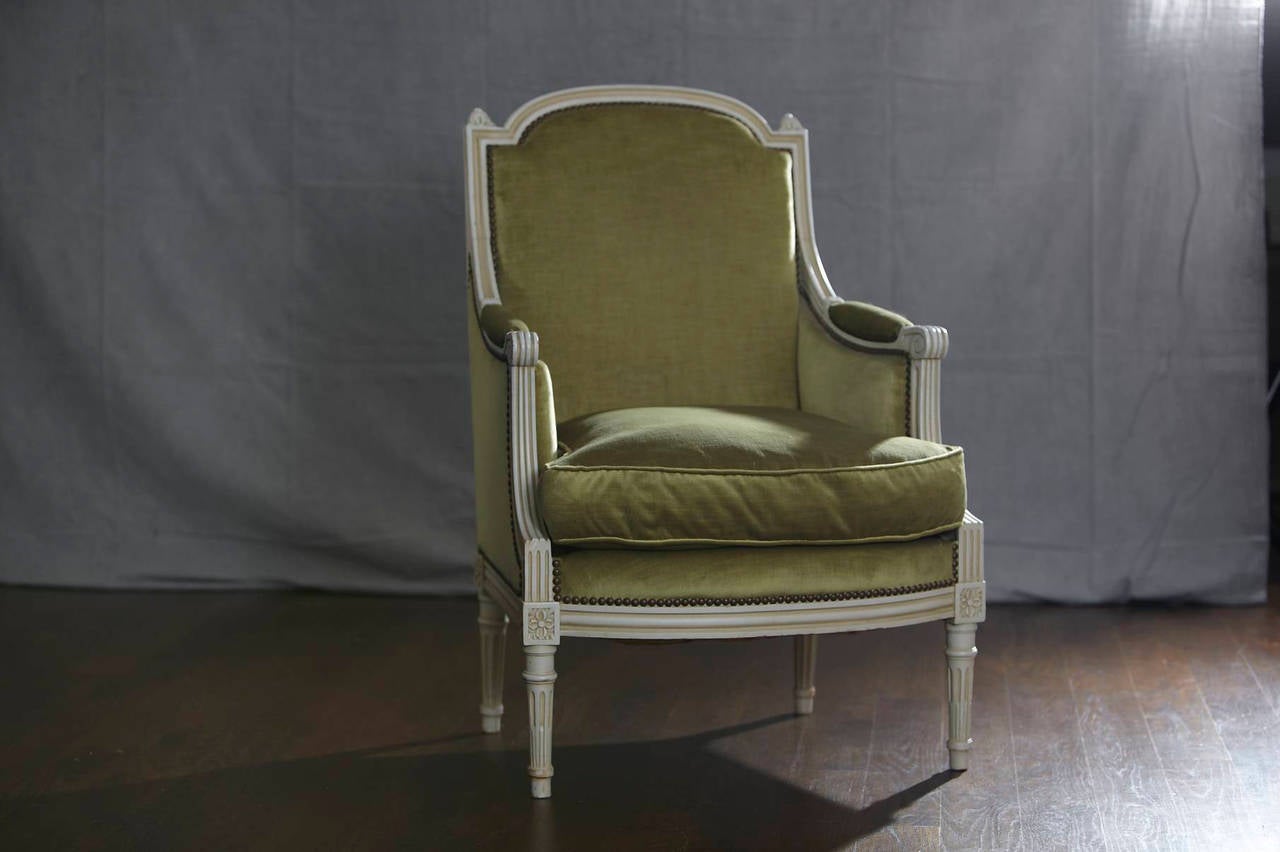 Louis XVI Style Bergere, France, 1940s In Good Condition In Pau, FR