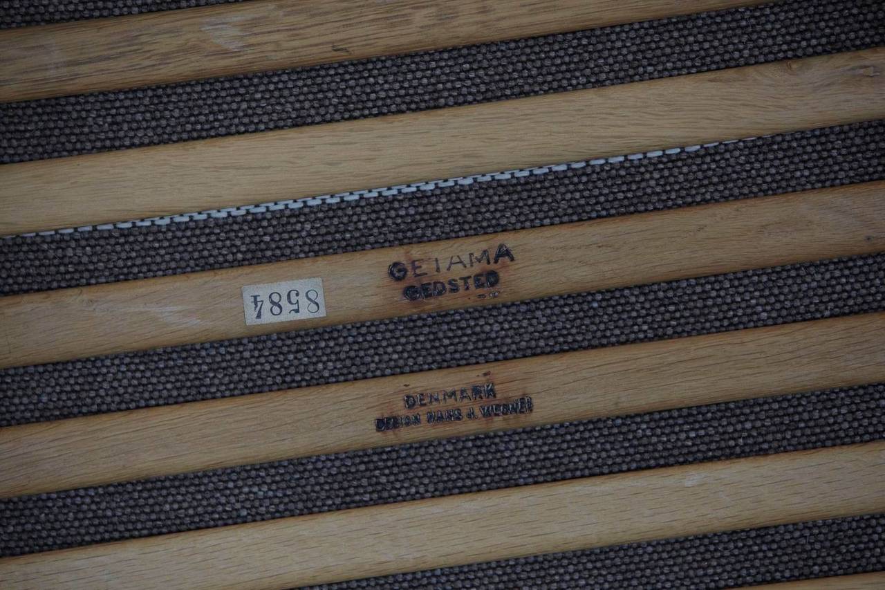 Hans J. Wegner High Back Chair and Ottoman Model GE290 3