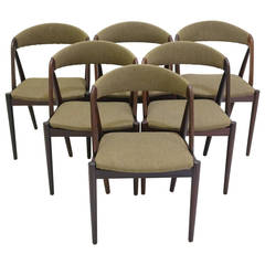 Set of Ten Classic Kai Kristiansen Teak Dining Chairs Model 31