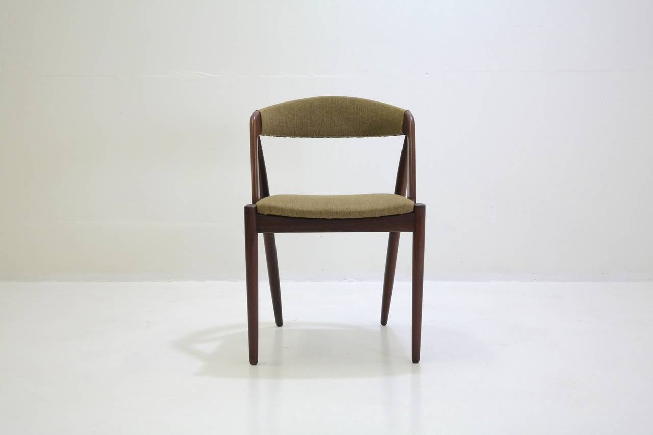 Scandinavian Modern Set of Ten Classic Kai Kristiansen Teak Dining Chairs Model 31