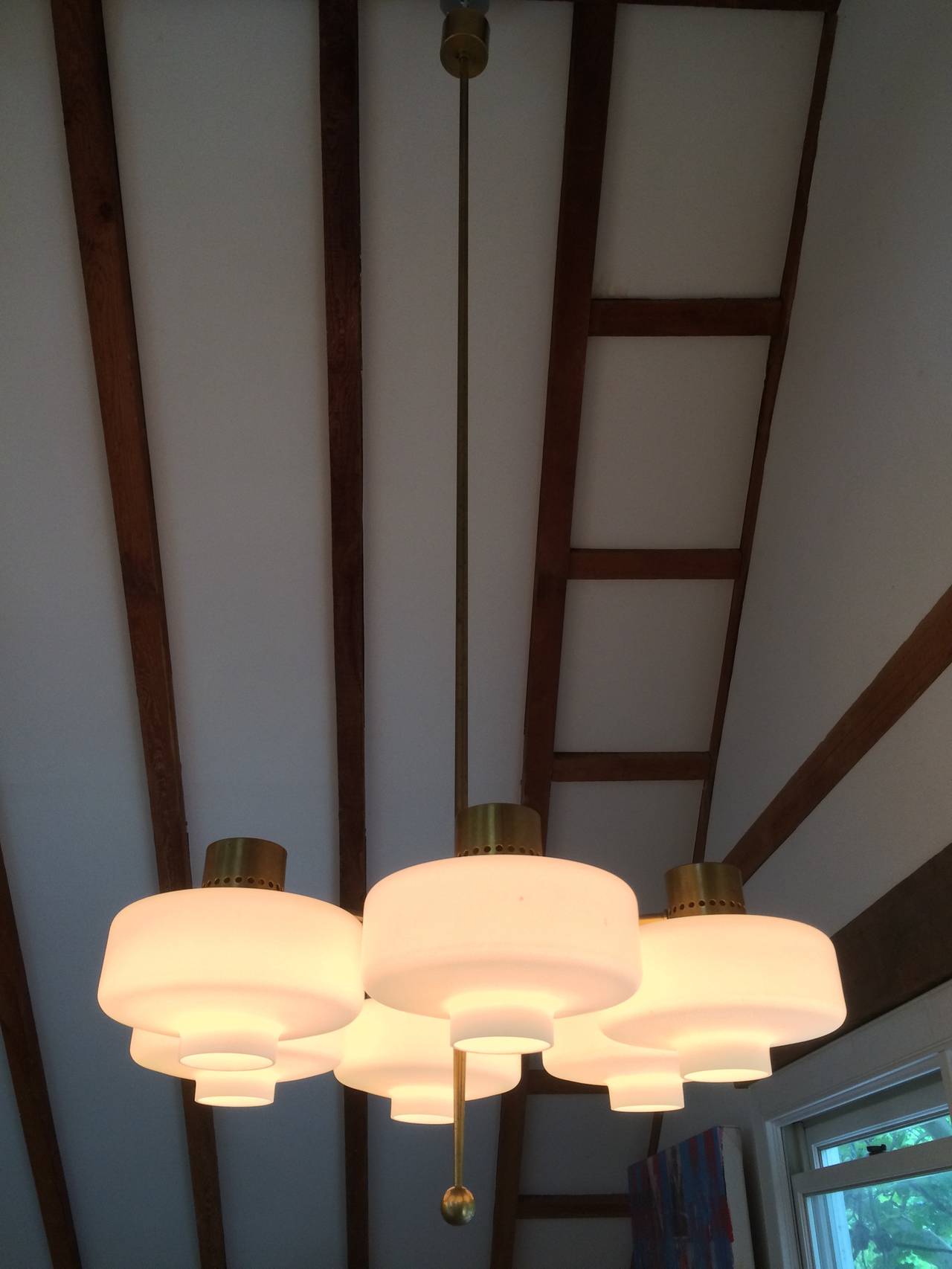 Pair of Large Mid-Century Swedish Chandeliers In Good Condition For Sale In Manhattan, NY