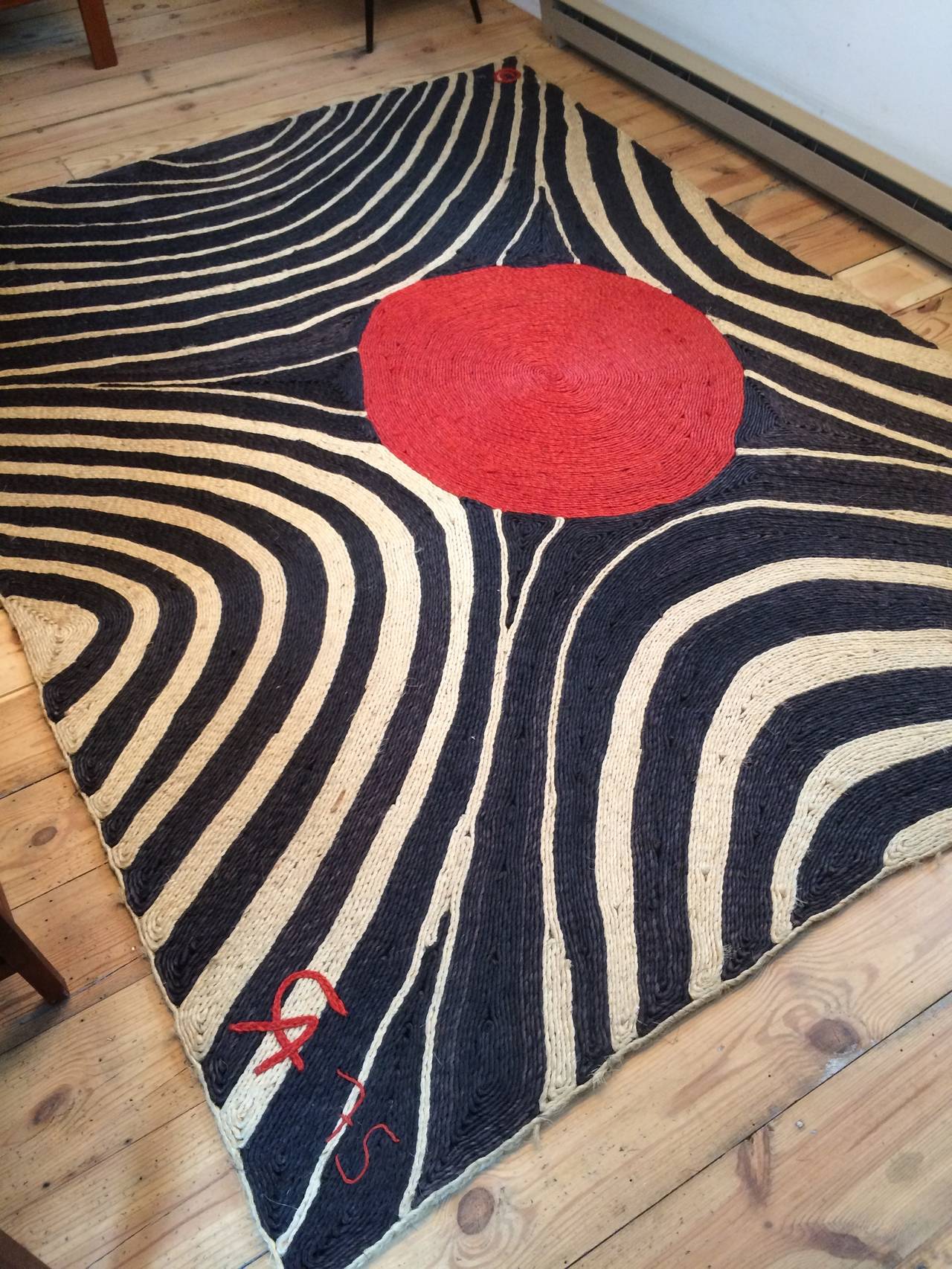 Guatemalan After Alexander Calder 'Zebra' Tapestry  For Sale