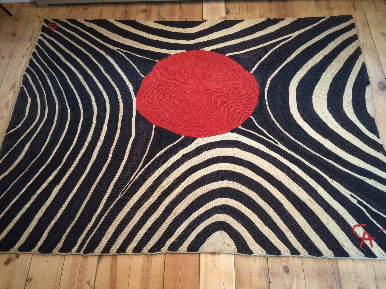 Mid-Century Modern After Alexander Calder 'Zebra' Tapestry  For Sale