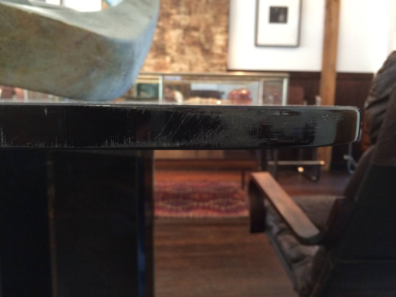 Smoked Glass and Brass Dining or Center Table 2