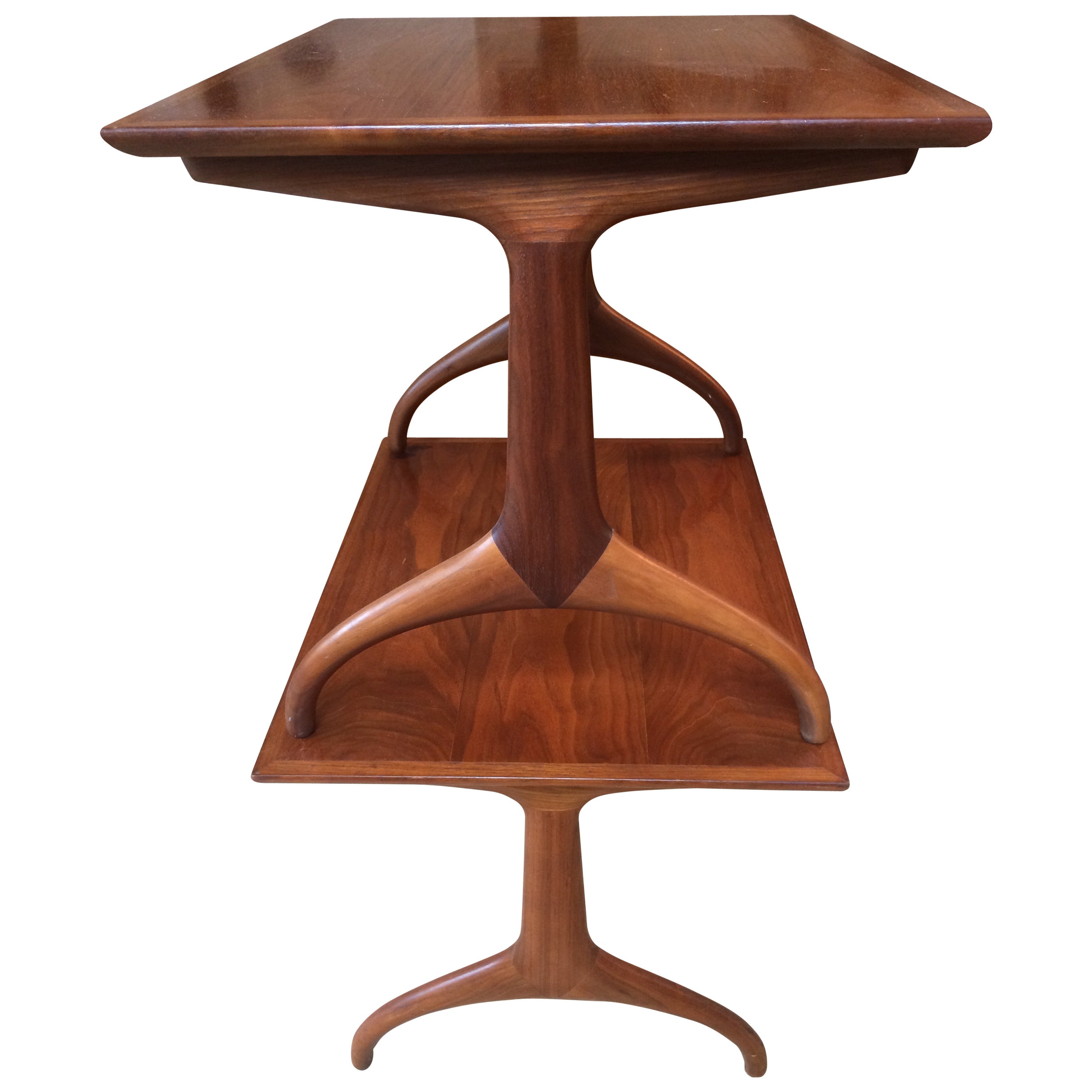 Mid-Century End Tables in Walnut For Sale