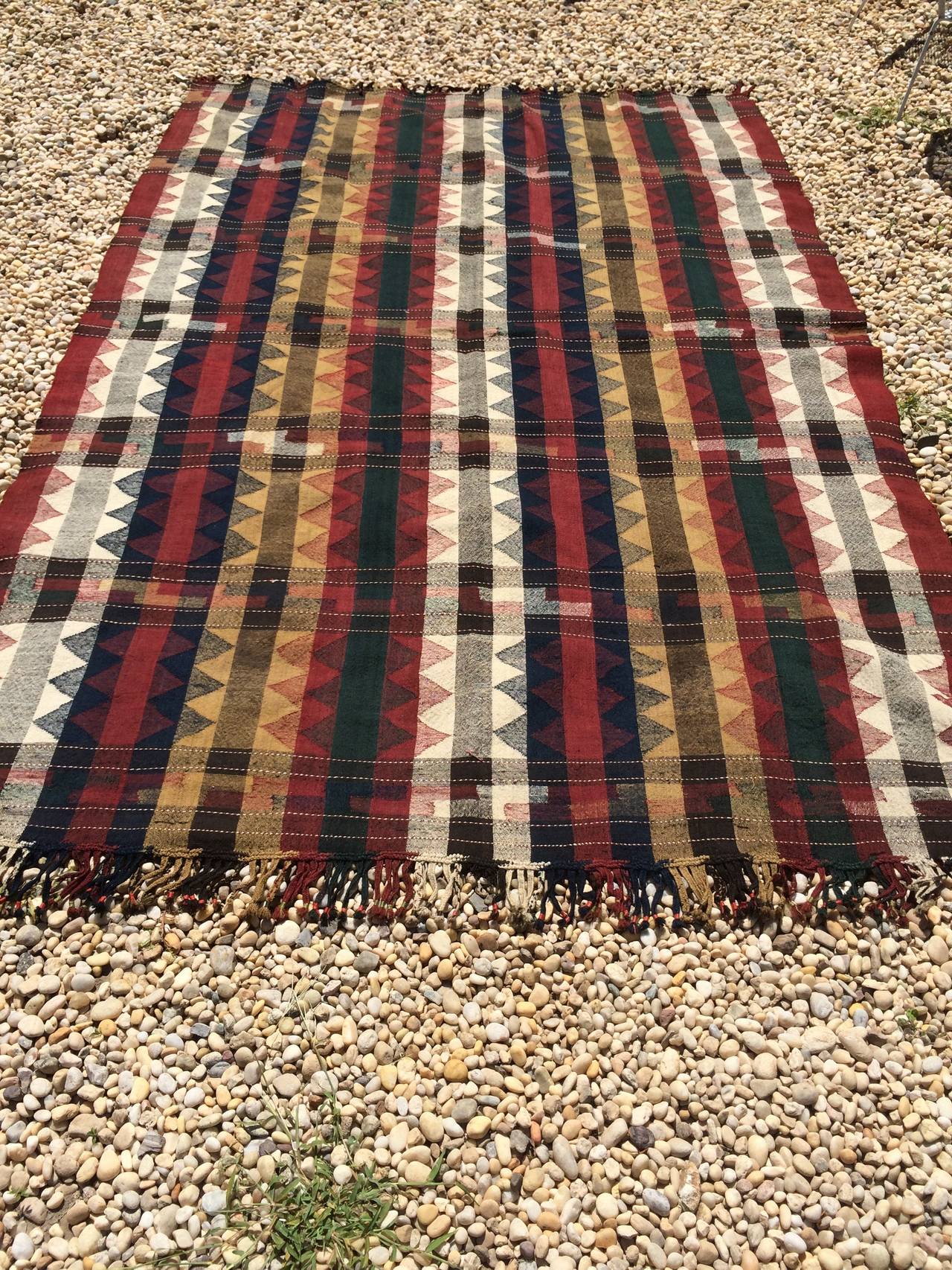 Antique Caucasian Sofra, Kilim