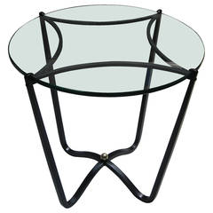 Side Table with Wrought Iron Base by Arturo Pani, circa 1950
