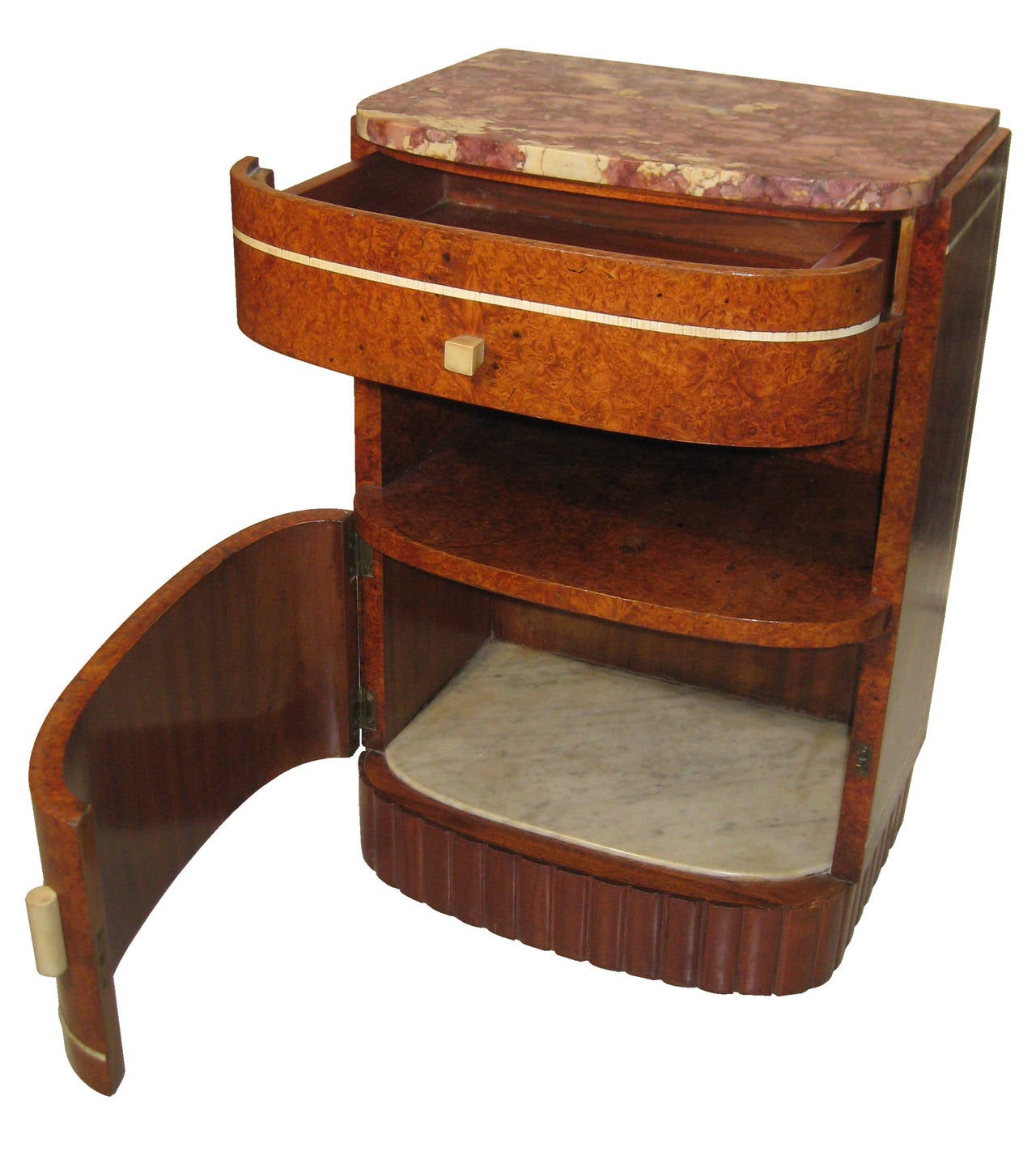 Pair of French Art Deco Nightstands at 1stdibs