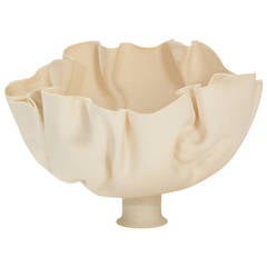 Vintage Folded Porcelain Bowl by Mary Rogers