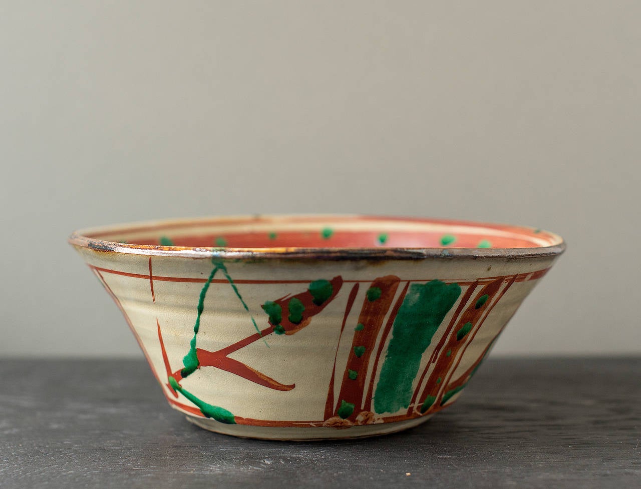 Japonisme Rare Okinawa Bowl by Shoji Hamada in Signed Box For Sale