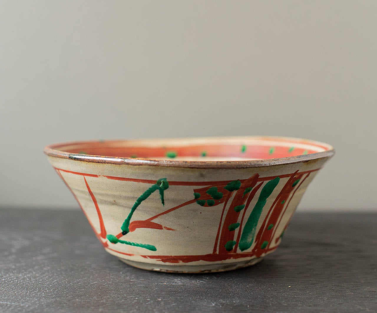 Hand-Crafted Rare Okinawa Bowl by Shoji Hamada in Signed Box For Sale