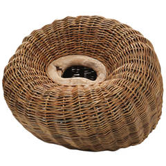 Sculptural Basket with Bog Oak by Joe Hogan Irish Basket Maker