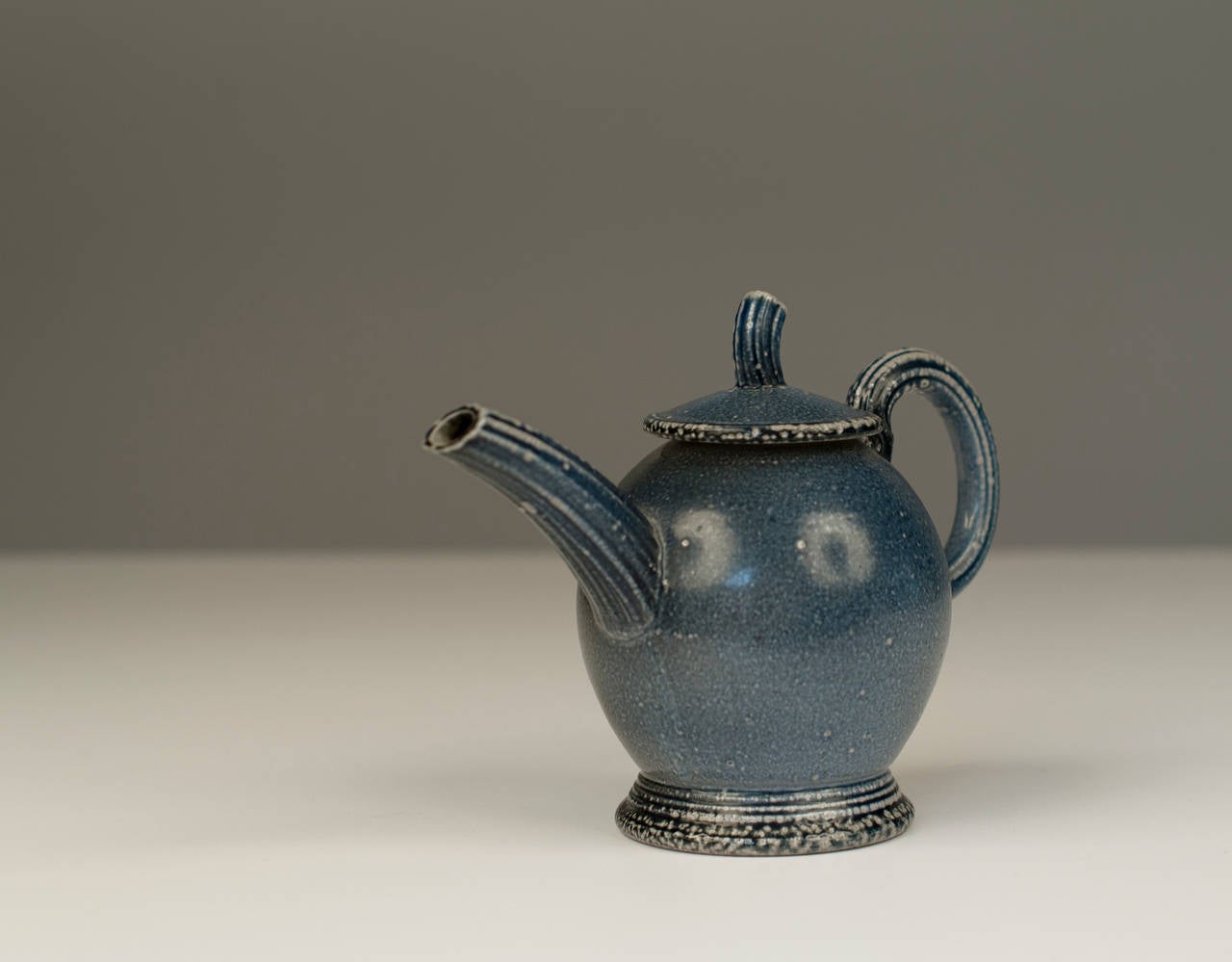 Industrial Small Salt Glazed Teapot by Walter Keeler For Sale