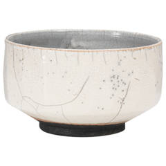 Straight-Sided Raku Bowl by Inger Rokkjaer in Denmark