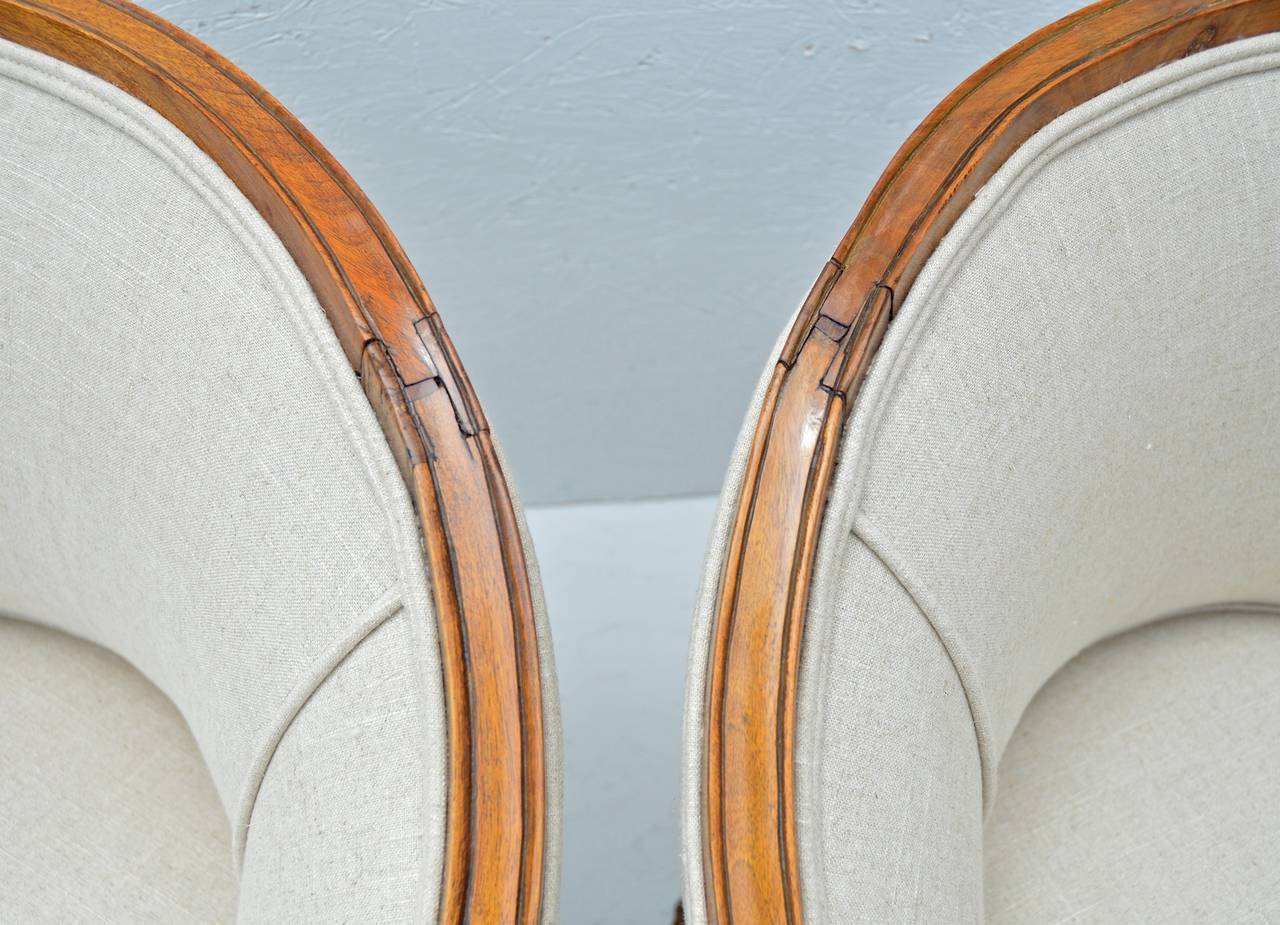 Fruitwood 19th Century Slipper Chairs