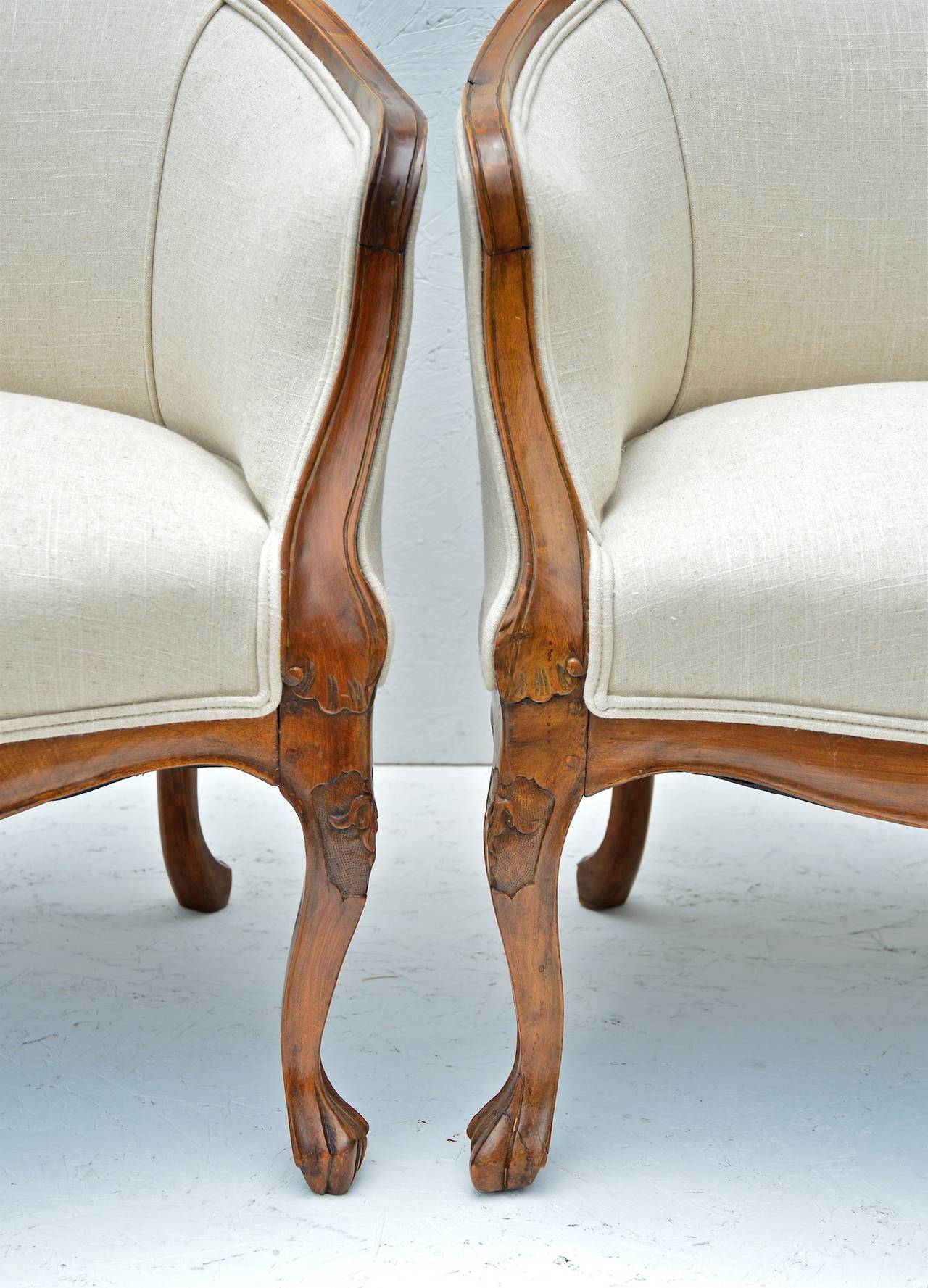 19th Century Slipper Chairs In Excellent Condition In Charlottesville, VA