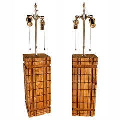 Architectural Monolithic Lamps of Pine