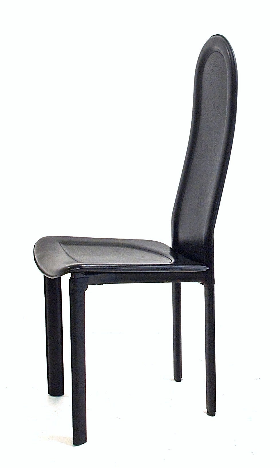 Modern Black Leather Dining Chairs by Artedi UK