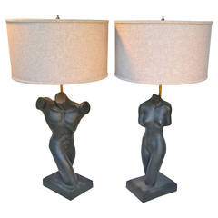 Sculptural and Figural Lamps by Leo Middleman